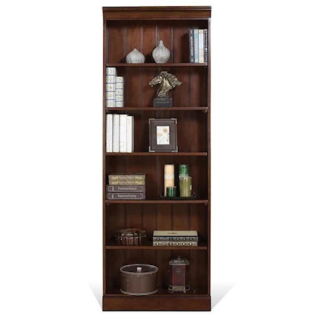 84-Inch Bookcase with 3 Adjustable Shelves and 3 Fixed Shelves